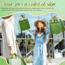 Wesnoy 36 Pcs Wedding Gift Bags Bulk Woven Pastel Gift Bags with Handles Reusable Party Favor Goodie Bulk, Sage Green Rainbow Color Tote Bag for Women Birthday Bridal Shower Decoration