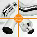 4'' Inlet 8'' Outlet Chrome Plated Diesel Exhaust Elbow Tip | 4 Inch Side Exit Exhaust Tip, 23'' Length Turndown Exhaust Pipe For Pickups, Trucks and Cars