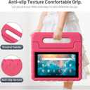 for Walmart Onn 7 inch Tablet Case Gen 3 2022(Model:100071481), Light Weight Shockproof Durable Kids Cases with Convertible Handle Stand for Boys Girls, Rose