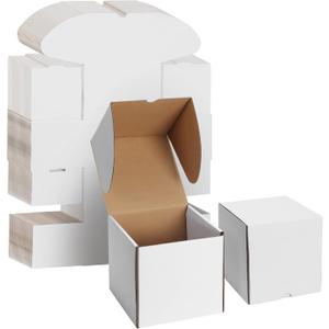 WIFTREY 6x6x6 White Shipping Boxes 20 Pack for Small Business, Small Corrugated Cardboard Mailer Boxes for Mailing, Packing