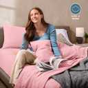 Bare Home Super Soft Fleece Sheet Set - Twin Extra Long Size - Extra Plush Polar Fleece, No-Pilling Bed Sheets - All Season Cozy Warmth (Twin XL, Light Pink)