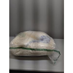 cream fluffy dog bed