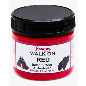 Angelus Walk on Red Paint Restorer for Red Bottoms, Color Renewal, Bottom Shoe Paint for Christian Louboutin High Heels and Leather Soles – Durable, Flexible, and Easy Application – 2 fl oz