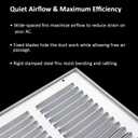 Steel Return Air Grill,Return Air Vent Cover (Duct Opening) Cold Air Return Vent Cover for Wall or Ceiling (14"W x 8"H Duct Opening)