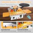 Portable Edge Banding Machine, Curved and Straight Dual Use Two-Side Gluing Variable Speed Intelligent Temperature Control Automatic Cutting for Oversized Panels Woodworking Edge Banding