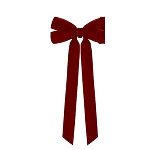 24 Pieces Christmas Tree Bows Set, Velvet Bow Decorations for Tree, Vintage Christmas Twist Ties Ornament for Home Window Staircase Wreath Mantel Decor