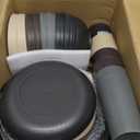 Teivio 32-Piece Kitchen Plastic Wheat Straw Dinnerware Set,Service for 8,Unbreakable Dinner Plates, Bowls,Cups,Farmhouse Outdoor Camping Dishes for Rustic Life/Country/Vintage Colorful,Aesthetic