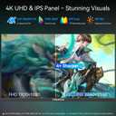 27 Inch 4K Monitor with Webcam - 160Hz UHD 3840x2160 IPS Vertical Gaming Monitor with Pop-Up 3MP Webcam, Speakers & Microphone, HDMI/DP/USB-C, VESA, for Gaming Design Home Office