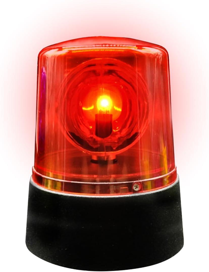 Car Siren Strobe Light, 360 Degree Rotating LED Vehicle Flashing Flare Emergency Beacon Lamp, Automotive Siren Safety Warning Police Light, Universal for Most Vehicles (Red)