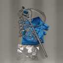 4Pcs Princess Dress Up Accessories for Princess Costume Crown Wand Gift for Girls Christmas Party Halloween Cosplay (Blue)