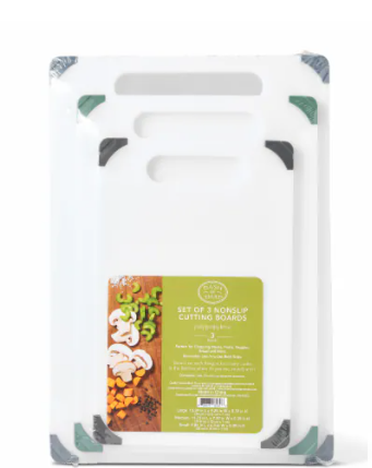 Stain and odor resistant; Non slip grip corners; Dishwasher safe; Large 13.38"x9.25" Medium 11.73"x7.8" Small 9.84"x6.3"