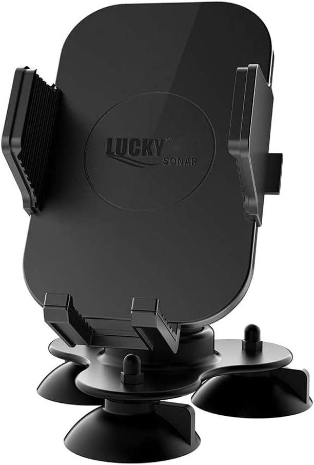 LUCKYLAKER Strong Suction Phone Mount Base Universal Marine Electronic Mount Ball Kayak Fish Finder Holder Car Fishing for Truck Boat Canoe