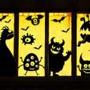 Large Halloween Window Clings Decorations Halloween Window Silhouette Decorations Scary Monster Silhouette Giant Halloween Stickers