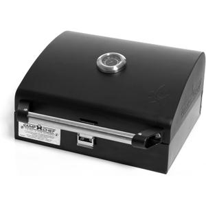 Camp Chef Deluxe BBQ Grill Box, Single Burner Accessory, Cooking Dimensions: 14 in. x 16 in, Black