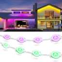 Fussion 200ft Permanent Outdoor Lights for House, 2025 Smart RGB LED Outside Lights with APP Remote Control, IP67 Waterproof Eternity Eaves Lighting for Christmas, Halloween, Holiday, Party, Daily