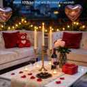 Homemory 2 Pcs Waxy Flameless Taper Candles with Remote, Flickering Battery Operated Taper Candle, Led Flameless Candlesticks Classic Tall Candles for Home, Wedding, Party, Ivory, 9.6 inches