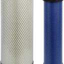 P827653 P829332 Air Filter Kit Compatible with Bobcat 863 863G 964 873 873G Kubota Excavator KX080-4 KX080-3 KX080-3T Skid Steer Loaders SSV75C SSV65C Replace 6666375 6666376