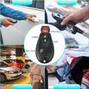 X AUTOHAUX 2pcs Replacement Keyless Entry Remote Car Key Fob M3N5WY783X 433Mhz for Jeep Grand Cherokee 2008-2013 for Commander 08-10 4 Buttons with Door Key IYZ-C01C