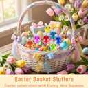 Exun 12 Pcs Easter Bunny Mini Squeeze Balls, Easter Basket Stuffers, Easter Egg Fillers, Squishies Stress Relief Fidget Toys for Kids Boys Girls Toddlers Gifts Party Favors