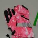 Winter Gloves, Waterproof Thermal Touchscreen Ski Glove, Suit for Ski, Cycling, Hiking, Driving, Typing, Freezer Work (Large, Pink)