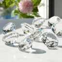 Pack of 10 Crystal Diamond Jewel Home Decor, Wedding Table Decoration, Glass Paperweight 40mm (1.6in)