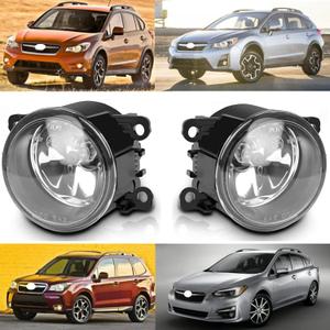 Pair of Front Fog Lights RH LH Compatible With Subaru Impreza 2012-2019 & XV Crosstrek 2013-2019 & Forester 2014-2018 Replaces 4F9Z15200AA 26150VD30A CV6Z15200AA CV6Z15200B, Black