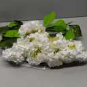 8 Pcs White Hydrangea Artificial Flowers, Latex Real Touch Hydrangea Flowers, 19.6'' Full Faux Hydrangea Flowers Fake Flowers for Home Decor Party Wedding Centerpiece Bouquet Floral Arrangements