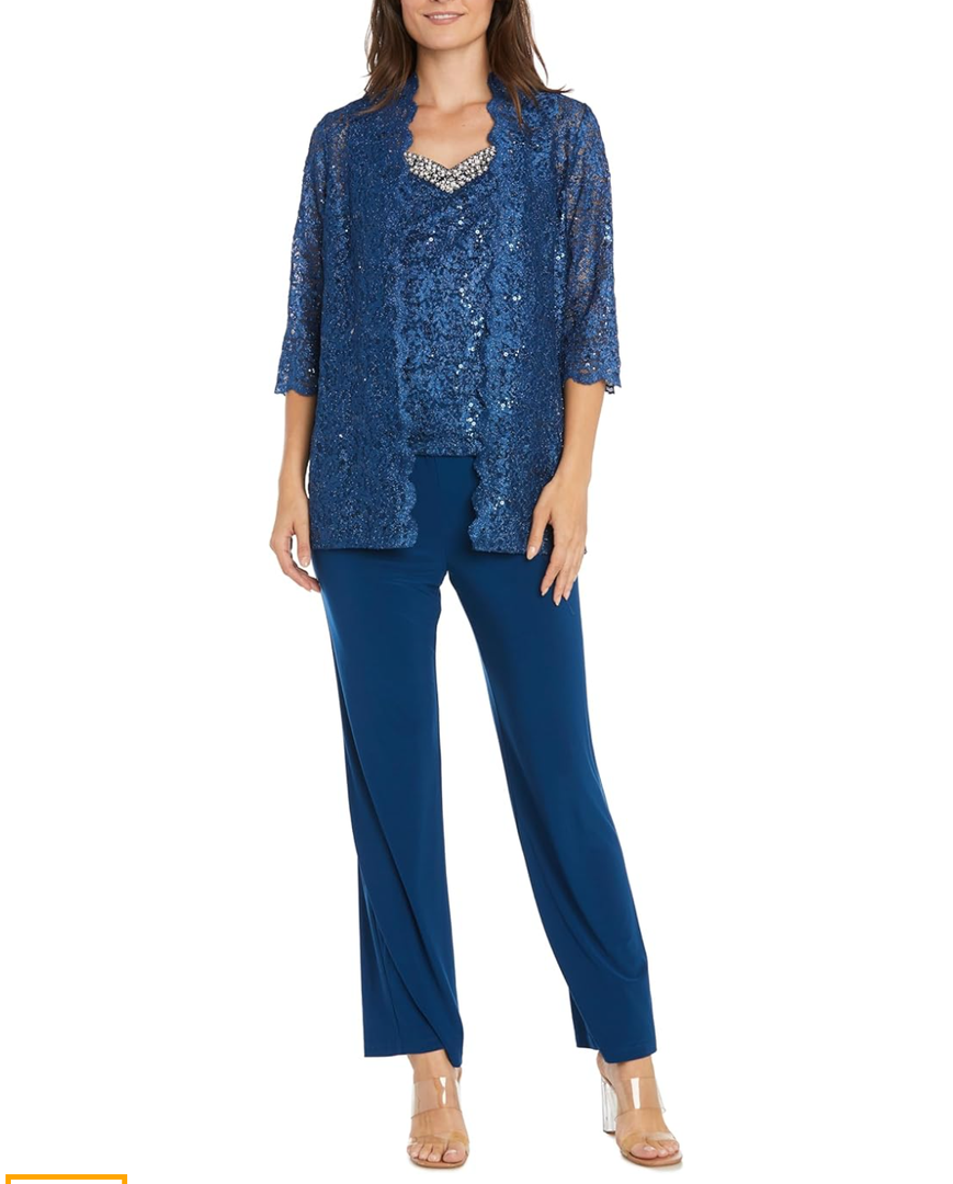 R&M Richards Women's Glimmering Luxe-3-Piece Ensemble 6