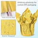 UCandy 2 Roll 5.5 Yard Plant Pot Floral Foil, Matte Texture Floral Foil Festival Plant Pot Covers, Golden Florals Foils Wrapping Paper for Home Garden Pots Vases DIY Mother's Day Decoration