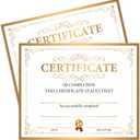 25 Gold Certificate of Completion, Training Completion, Student Course Certificates of Achievement and Recognition, 8x10 Inches
