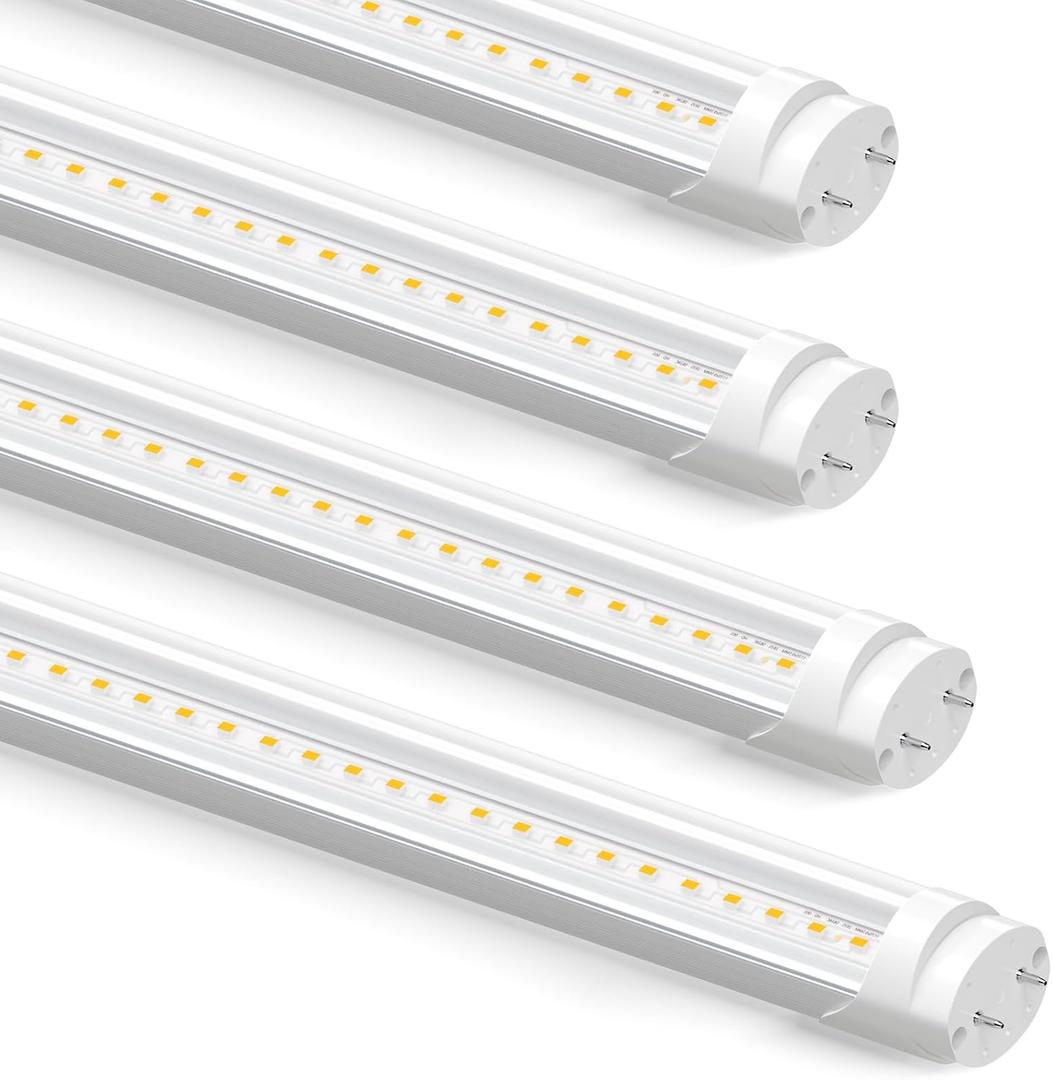 CYLYT Fluorescent Light Bulbs 48 inch Long, Type A+B T8 LED Bulb 4 Foot Replacement for F32T8 or F40T12 Lights Tube, 26W(65W Equivalent) 3400lm 4100K Cool White Non-Dimmable, 4-Pack