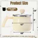 Milk Pot with Lid, 2 Quart Nonstick Butter Warmer Saucepan with Handle, Small Cooking Soup Simmer Pot Water Boiling Pan for Stove Top, Home, Kitchen