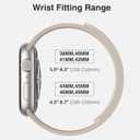 Magnetic Silicone Band Compatible with Apple Watch Band 42mm 41mm 40mm 38mm Series 11 10 9 8 7 6 5 4 3 & SE 3/2/1 Strong Magnetic Clasp, Waterproof & Adjustable (Starlight)