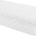 SUQ I OME Slim Sleeper-Ultra Thin Memory Foam Pillow for Sleeping,Thin & Low Cervical Profile for Neck Pain,Stomacher Sleeper, Firm 23.6x13.7x2.4/1.9 inch,Grey+White