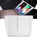Center Console Wireless Charging Silicone Mat Compatible with Tesla Model X Model S 2023 2022 2021 Accessories Waterproof Cover Interior Pad Non-Slip Mats Phone Tray Upgrade (White)
