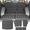 powoq Hybrid Cargo Liner Compatible with 2023-2026 Honda CRV Upper Deck Cargo Mat TPE Trunk Mat Replacement for 2023-2026 Honda CRV Accessories (Fit 23-26 Hybrid Upper Deck, Backrest Mat+Trunk Mat)