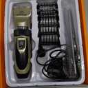 oneisall Dog Clipper Low Noise, Dog Grooming Kit with Rechargeable, Pet Shaver Cordless Electric Quiet Hair Clipper Set for Dogs Cats PetsGold