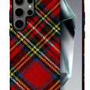 DAIZAG Case for Samsung Galaxy S24 Ultra,Military-Grade Protection Cover,Christmas Tartan PlaidFrosted