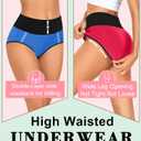 MISSWHO Cotton High Waisted Womens Underwear Soft Stretch Breathable Full Coverage Ladies Panties(Regular & Plus Size) (XXL)