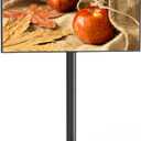 TVON Universal Floor TV Stand with Mount for Most 32-60 Inch TVs up to 88lbs, Height Adjustable TV Floor Stand with Wood Base for Space Saving, Tall Floor TV Stand for Bedroom, Corner & Living Room