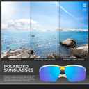 KAPVOE Sports Sunglasses Polarized Cycling Glasses Baseball Running Mountain Bike Triathlon Golf MTB for Men Women - K87 (07)