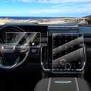 Canvcle 2PCS Screen Protector for 2025 2026 GMC Yukon & Sierra EV 16.8 Inch Navigation + 11 Inch Dash Screen, Tempered Glass Touchscreen Protector Navigation Screen Cover Protective Film
