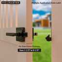 HILLMASTER Double Sided Gate Latch for Wooden Fence,Heavy Duty Swinging Door Latch Two Sided Gate Door Latch for Outdoor Fence,Self Locking Gate Latch Gate Hardware for Wood Gates,Pool,Backyard,Garden