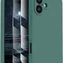 FireNova Designed for iPhone 16 Case, Silicone Upgraded [Camera Protection] Phone Case, Soft Anti-Scratch Microfiber Lining Inside, 6.1 inch, Midnight Green