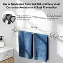 Formosa Design Hardware Classic 4-Piece Bathroom Accessories Set, 24-inch Towel Bar, Toilet Paper Holder, Towel Ring, and Robe Hook, Durable Zinc Alloy & Stainless Steel, (Brushed Nickel Finish)