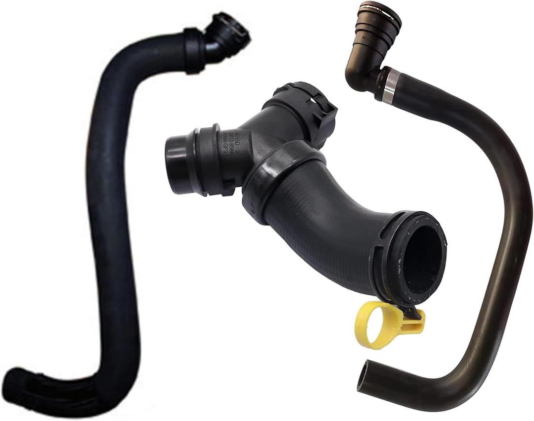 FZJDSD Upper Radiator Hose Y-Connector Lower Degaus DR3Z-8566-A CL3Z-8260-A BL3Z-8C350-A Compatible with Ford F-150 5.0L 2011 2012 2013 2014 2015 2016 2017 2018 2019 2020