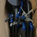 Drive Medical Blue Streak Lightweight Foldable Wheelchair - Enhanced Mobility Support - Durable Construction - Padded Comfort - Swing-Away Leg Rests - Desk Arms - Blue/Black - 18 Inch Seat