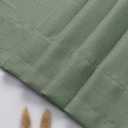OWENIE Bob Green Kitchen Curtains 36 Inch Length Tier Curtain, Faux Linen Textured Small Cafe Curtains, Light Filtering Short Window Drapes for Bathroom Basement, Each 30W x 36L inch, 2PCS