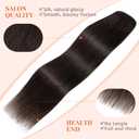 5 Clip One Piece Clip in Hair Extensions Real Human Hair 18 Inch Human Hair Clip in Extensions Dark Brown 3/4 Full Head Hair Extensions Clip ins Long Straight 50g