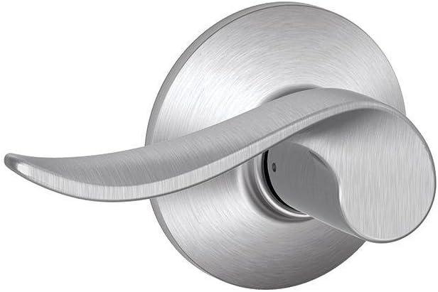 SCHLAGE F10 SAC 626 Sacramento Passage Lock Lever, Satin Chrome